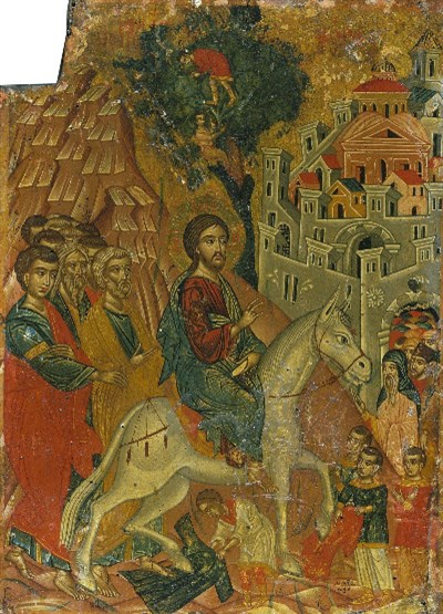 Entry into Jerusalem Icon 1701